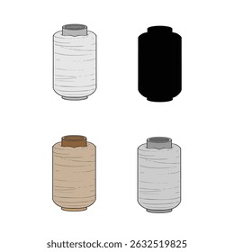 ilustração vetorial de rosca de rolo em várias aparências
