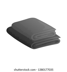 Vector illustration of roll and towel icon. Set of roll and bath stock symbol for web.