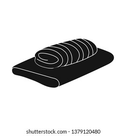 Vector illustration of roll and towel sign. Collection of roll and bath vector icon for stock.