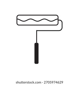 ilustração vetorial do design do pincel de rolos