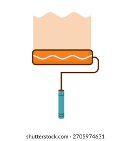 vector illustration of roller brush design