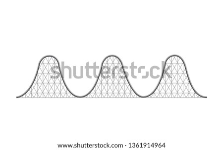 Vector illustration of a roller coaster ride - structure.