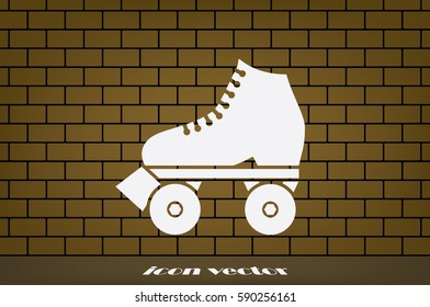 vector illustration of roller skate icon