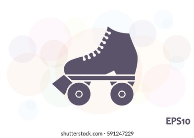 vector illustration of roller skate icon