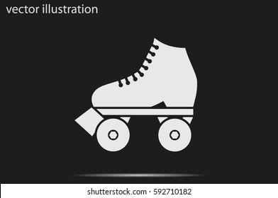 Vector Illustration Of Roller Skate Icon.