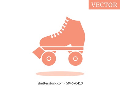 vector illustration of roller skate icon.