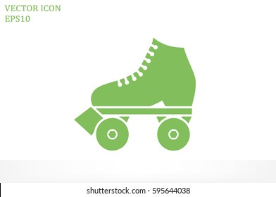 vector illustration of roller skate icon.