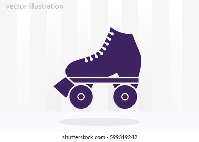 vector illustration of roller skate icon