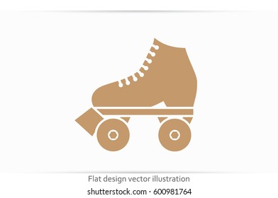 vector illustration of roller skate icon