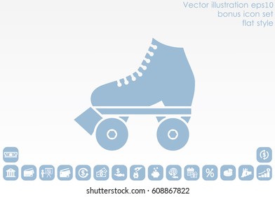 vector illustration of roller skate icon