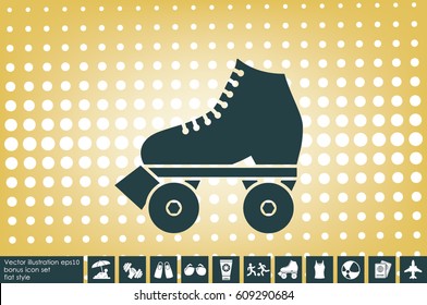 vector illustration of roller skate icon