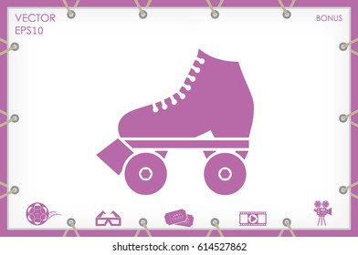 vector illustration of roller skate icon