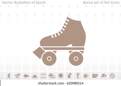 vector illustration of roller skate icon