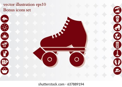 vector illustration of roller skate icon
