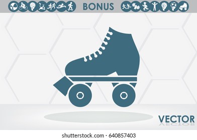 vector illustration of roller skate icon