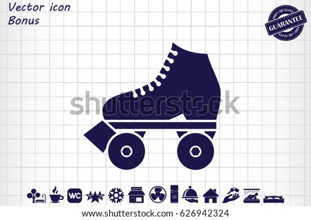 vector illustration of roller skate icon