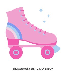 vector illustration of a roller skate on white for banners, cards, flyers, social media wallpapers, etc.