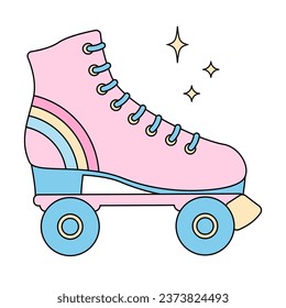 vector illustration of a roller skate on white for banners, cards, flyers, social media wallpapers, etc.