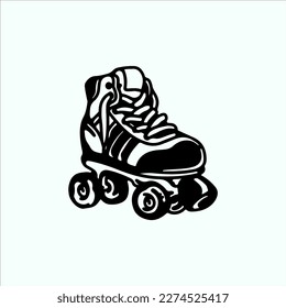 vector illustration of roller skates