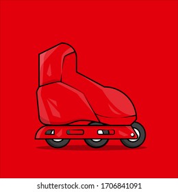 
vector illustration of roller skates. flat icon