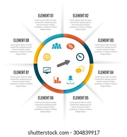 Vector Illustration Of Rolling Circle Infographic Design Element.