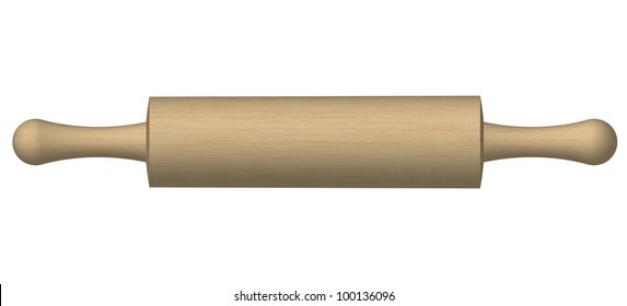 Vector Illustration of a rolling pin