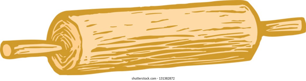 Vector illustration of rolling pin