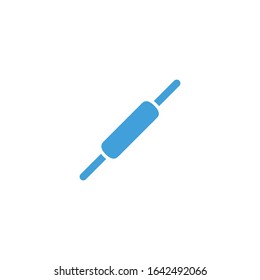 Vector illustration, rolling pin icon template.  