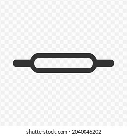 Vector illustration of rolling pin icon in dark color and transparent background(png).