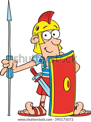 Vector Illustration of Roman Legionnaire