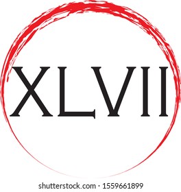 vector illustration of a roman numerals