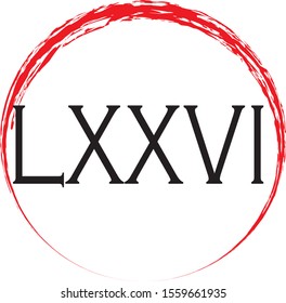 vector illustration of a roman numerals