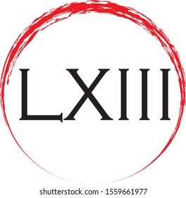 vector illustration of a roman numerals