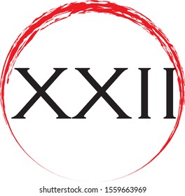 vector illustration of a roman numerals