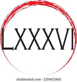 vector illustration of a roman numerals