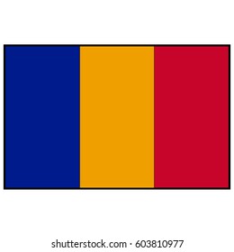 vector illustration of Romania flag