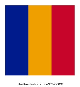 vector illustration of Romania flag