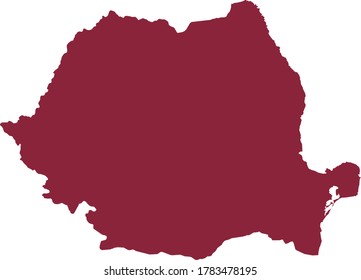 ilustración vectorial del mapa de Rumania