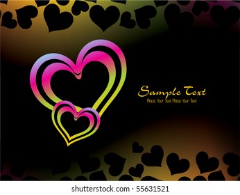 vector illustration of romantic background