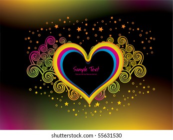 vector illustration of romantic background