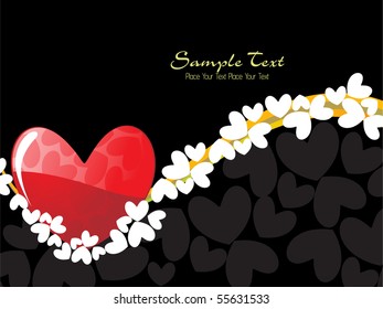 vector illustration of romantic background