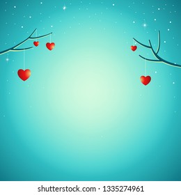 Vector illustration for romantic background, love theme for valentine's day.