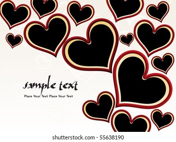 vector illustration of romantic background with sample text