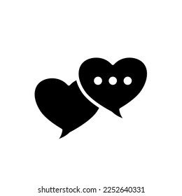 Vector Illustration of a Romantic Chat Icon