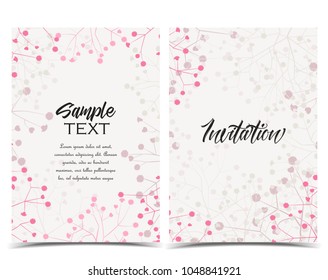 Vector illustration romantic floral background. Set of greeting cards