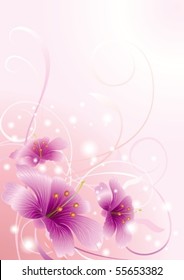 Vector illustration. Romantic flower background