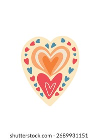 vector illustration romantic heart design