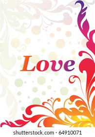 vector illustration of romantic love background