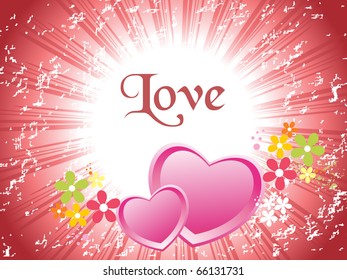 vector illustration of romantic love background