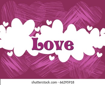 vector illustration of romantic love background